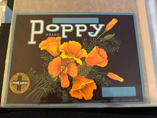 Poppy Authentic Citrus Farm Crate Label EC076-15 MTS|100366