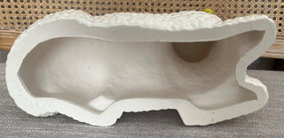 LARGE CERAMIC LAMB WITH LOVELY FLORAL WREATH AROUND NECK 12.5"L X 9"T X 5"W BEAUTIFUL EASTER DECOR STORE PICK UP ONLY (KJS) RCD
