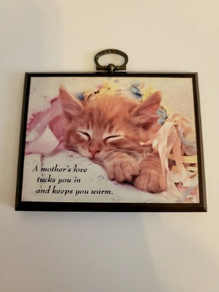 JMD- Vtg. Paulas Impressions Cat "Mother" Wood Plaque