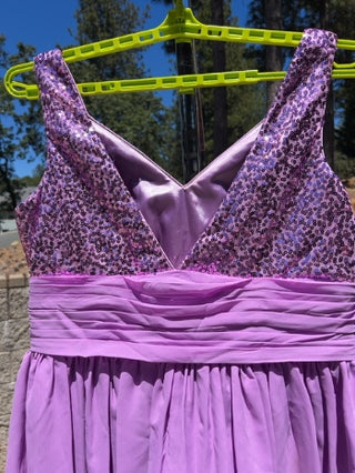 Size 20 lavender purple chiffon cocktail dress