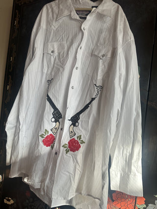 Vintage Brooks and Dunn pearl snap Embroidered XXL  #63 VV MTS