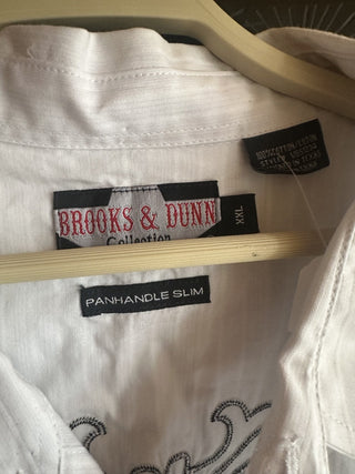 Vintage Brooks and Dunn pearl snap Embroidered XXL  #63 VV MTS