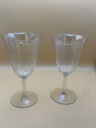 Vintage Fostoria Iridescent luster wine glass each 0SW RSV