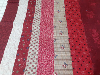 Red Quilting Fabric Bundle 4 to 6 inch wide 8 pieces|113525