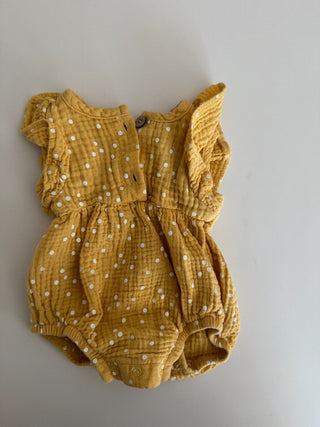 0-3M - Yellow Polka Dots Onesie - RSV|83161