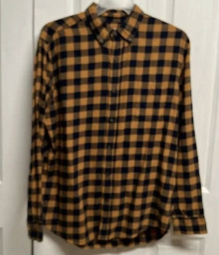 St. Johns Bay Brown Black Plaid Long Sleeve Pocket Flannel Shirt XL VV MTS|122811