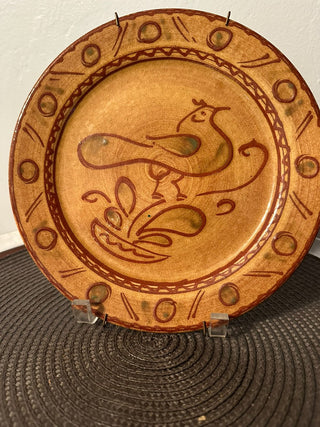 Plate Rooster 9" Terra Cotta MTS