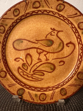 Plate Rooster 9" Terra Cotta MTS
