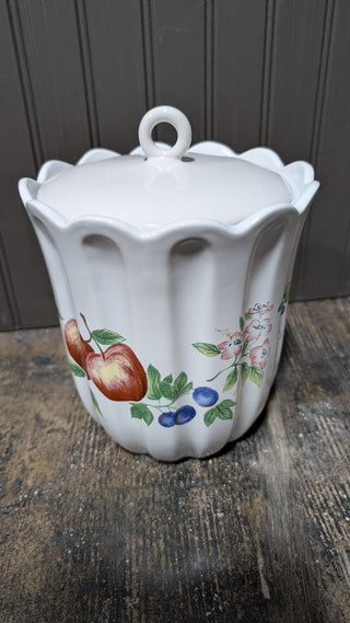 Ceramic Floral/Fruit Cannister RSV