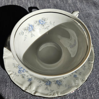 Vintage Winterling Bavaria - Blue Rose Tea Cup (Set of 4) (BRI) - MTS|129534