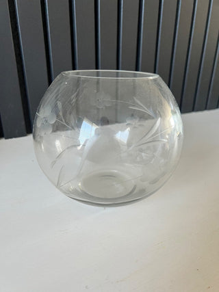 Etched glass bowl RSV