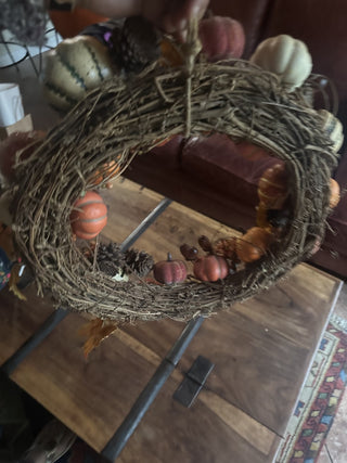 Handcrafted Fall front door Wreath approx 17" #62 VV MTS|126326