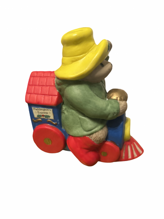 Enesco Paddingon Bear On A Train 1991-RSV