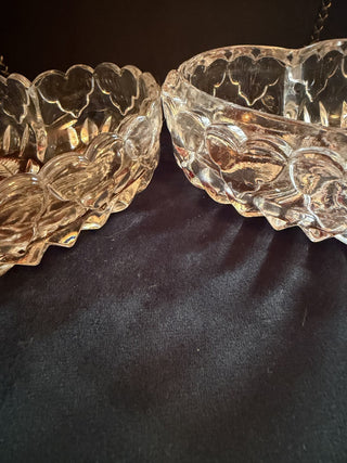 Hofbauer Heart Shaped Pressed Glass Dish "The Ruby" Made in Germany 24% Crystal VV MTS