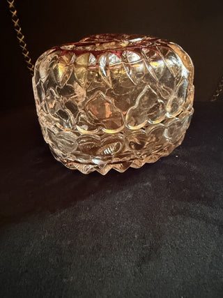 Hofbauer Heart Shaped Pressed Glass Dish "The Ruby" Made in Germany 24% Crystal VV MTS