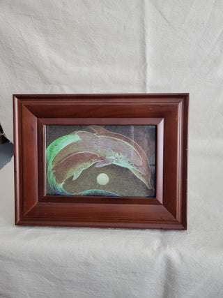 6-1/2x8-1/2 Wood Framed Copy of a Dolphin RCD