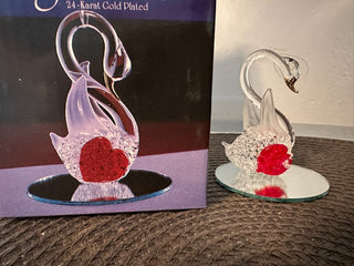 Ornament Spun Glass Swan MTS|87019