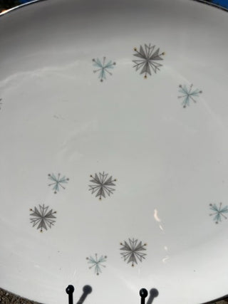 KW 15.75” Sone China MCM starburst/snowflake pattern Platter