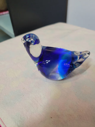 Blown Art Glass Bluebird Paperweight RCD