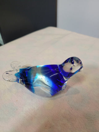 Blown Art Glass Bluebird Paperweight RCD