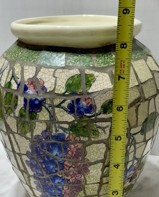 Vintage Mosaic Flower Plantar Pot Vace Napco #62 VV MTS|90529