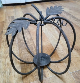 MW Large Metal Pumpkin Candle Holder MTS|116970