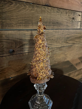 Handmade Amber Crystal Wrapped Christmas Tree ~MTS|138670