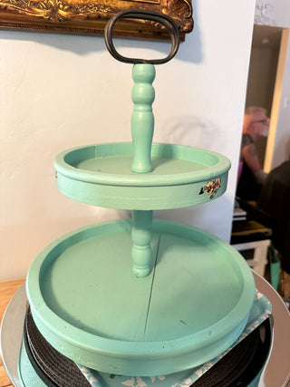2 tier Wood Server|99554