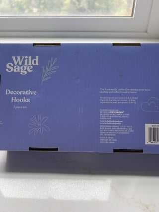 Wild Sage decorative metal hooks