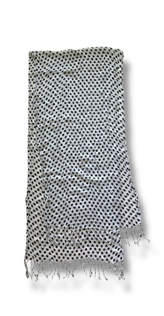 Disney Polka Dots with Black Mickey heads imprints Scarf  Rectangular #62 VV MTS|117603