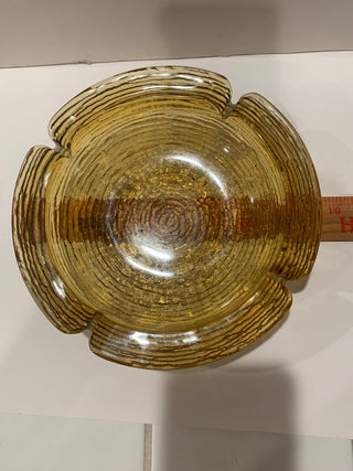 Vntg Amber Anchor Hocking Ashtray set/3|125375