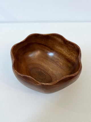 Monkey pod scalloped bowl|58701