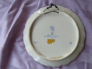 Signed blue & white small plate w/hanger MTS|104538