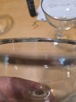 RF 4x Crystal D'Arques FRANCE Coupe Glasses *as is