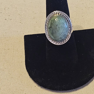 Sterling chryscolla ring sz 7.5