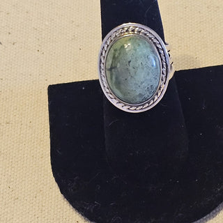 Sterling chryscolla ring sz 7.5
