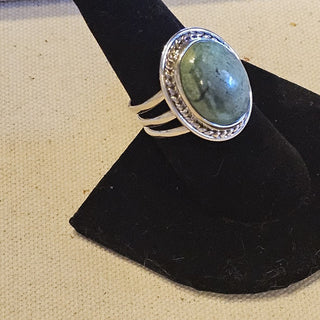 Sterling chryscolla ring sz 7.5