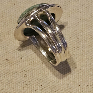 Sterling chryscolla ring sz 7.5
