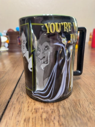 Disney Villains Mug YOU'RE WICKED AWESOME 3D Walt Disney World Parks Black Green