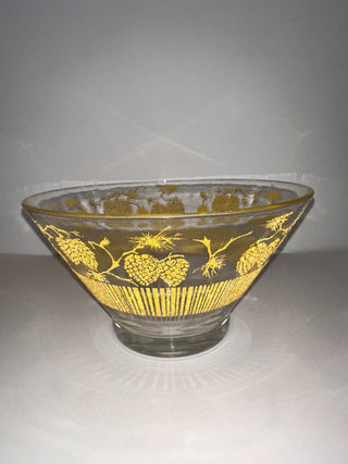 Vintage Starlyte Yellow Acorn Glass Bowl MTS -K|50530