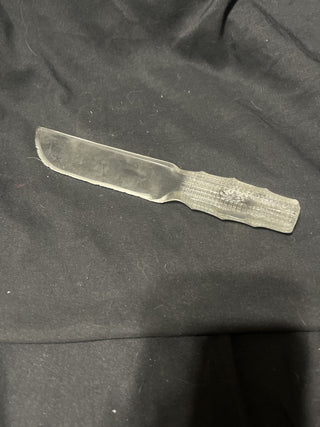 clear, glass, vintage knife rsv