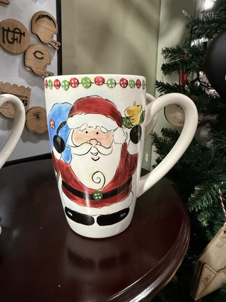 Christmas Tall Latte Cocoa Mug Santa RCD|131161