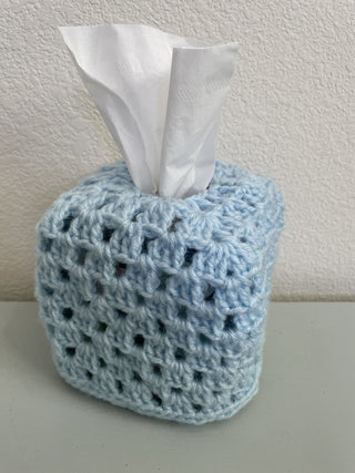 Baby Blue Crochet Tissue Box Cover RSV