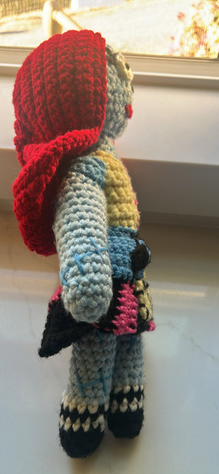 handmade crochet doll of Sally