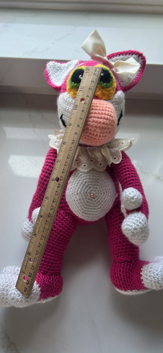 Hand crochet large pink panter