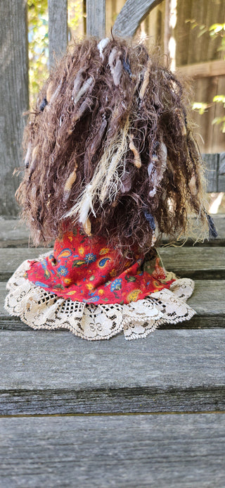 Journal Junction Jenny No. 006-Rowan Handmade Art Dolll w/Mini Journal OOAK Cloth Doll