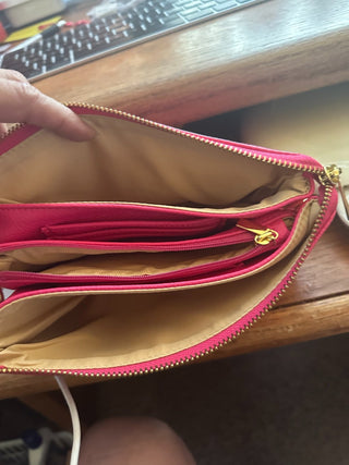 Hot Pink Leather Clutch/cross body (no strap) 5.5"x8" RCD