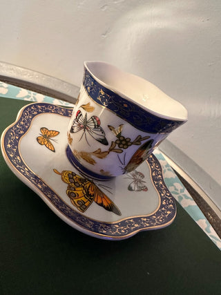 Vintage Teacup Baum Bros Blue-Gold MTS|115370