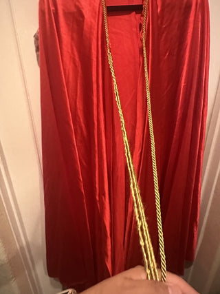 King/ Queen  Robe sturdy Cape with gold rope hoodless #63 VV MTS|116705