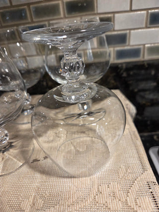 Claudia Import, Poland, Lead Crystal Brandy Goblets, RCD
